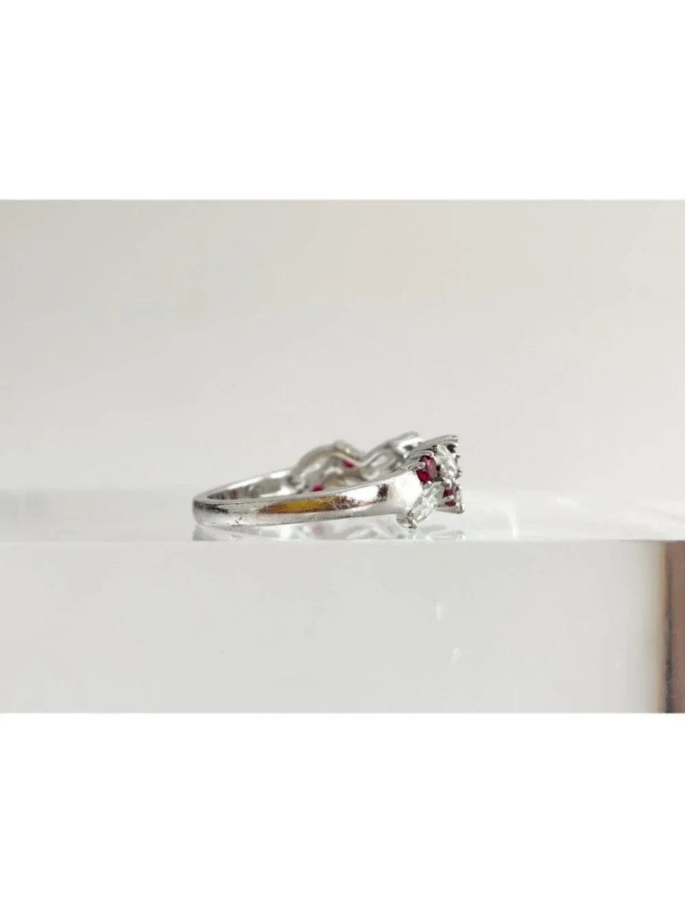 Tanzanite Cluster Gemstone Sterling Silver 925 Vintage Ring - sz 10